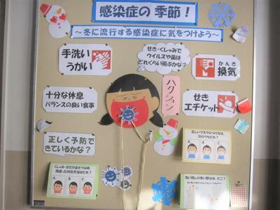 保健室前掲示板（１月）